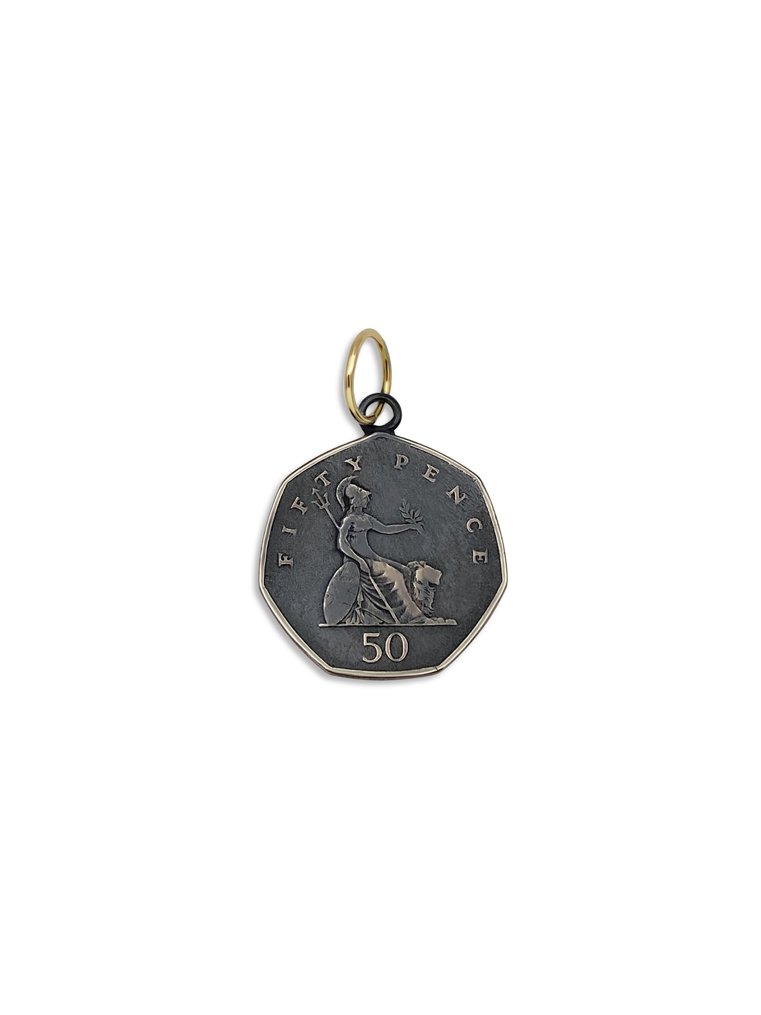 Queen Elizabeth Hexagon Coin Pendant