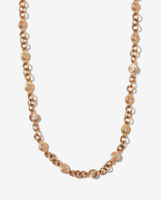 Load image into Gallery viewer, 14K Gold Handcrafted Stardust Diamond Disc Necklace- 16"–18"