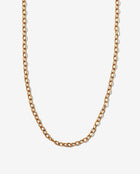 14K Gold Oval Cable Link Necklace