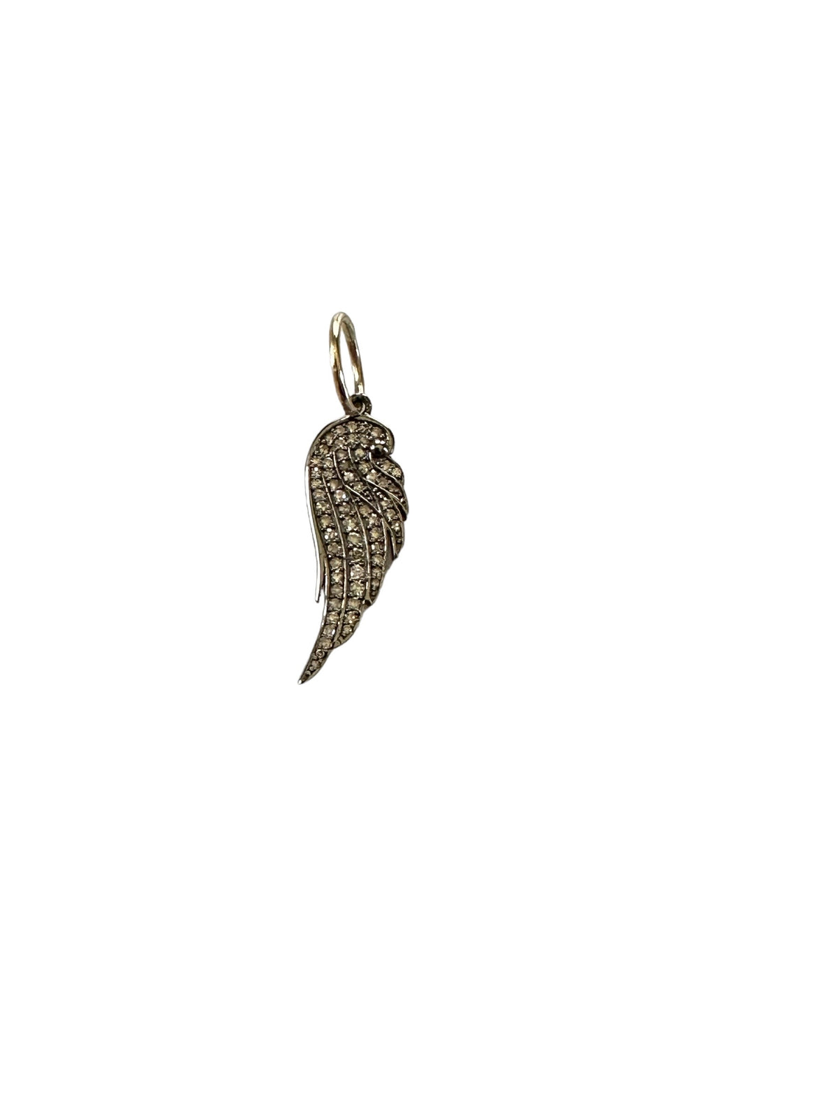 LARGE ANGEL WING PAVE DIAMOND PENDANT