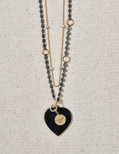 Load image into Gallery viewer, 14K Gold Bee Disc Pendant with White Diamonds