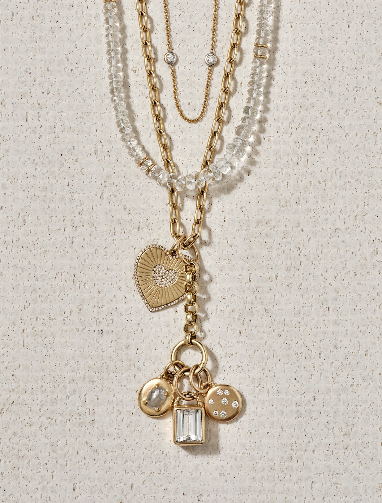 Hand-Strung White Mexican Fire Opal Necklace