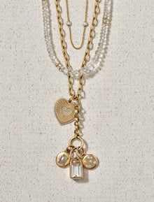 Hand-Strung White Mexican Fire Opal Necklace