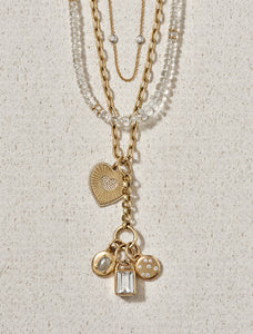 Hand-strung Crimp White Mexican Fire Opal Necklace