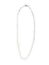 Load image into Gallery viewer, HEART OVAL LINK NECKLACE