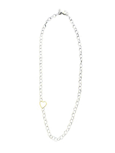 HEART OVAL LINK NECKLACE