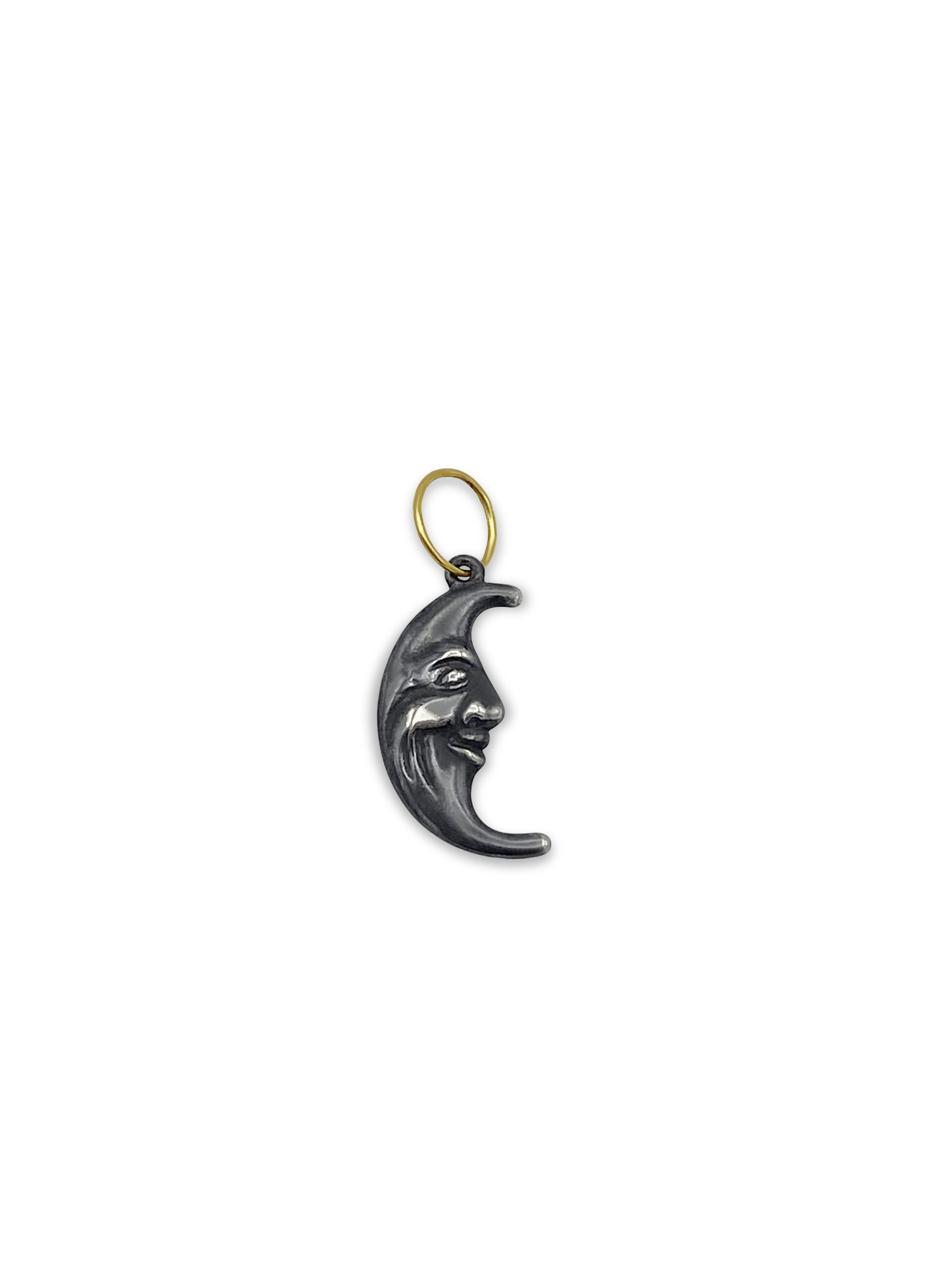 Crescent Moon Face Pendant