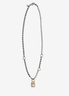 Circle Link Necklace with Three 14K Gold Links