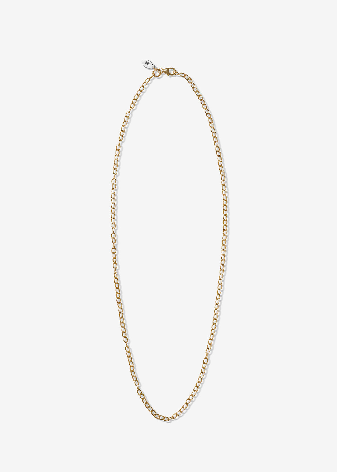 14K Gold Oval Cable Link Necklace