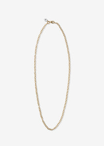 14K Gold Oval Cable Link Necklace