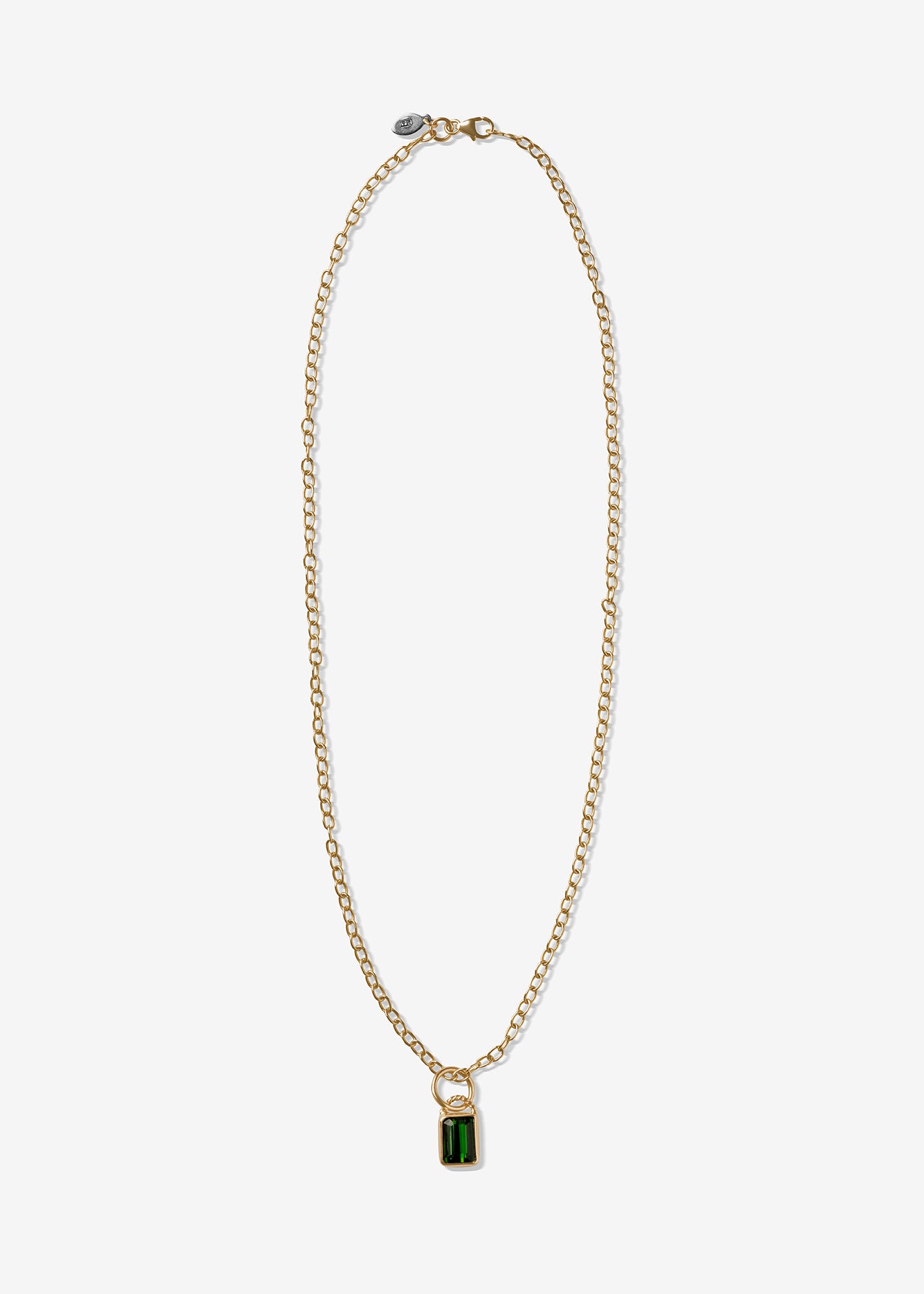 14K Gold Oval Cable Link Necklace