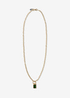 14K Gold Oval Cable Link Necklace