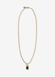 14K Gold Oval Cable Link Necklace