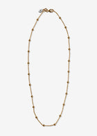 14K Gold Beaded Cable Necklace