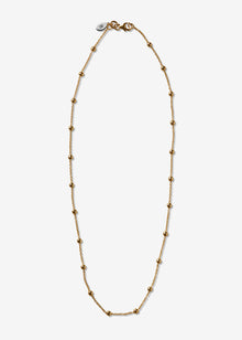 14K Gold Beaded Cable Necklace
