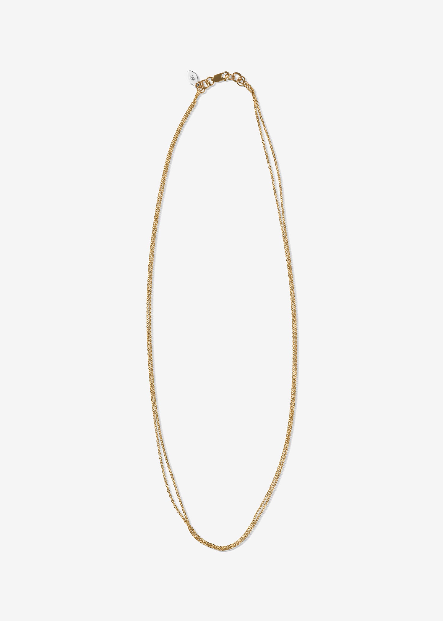 14K Gold Double Strand Cable Link Necklace