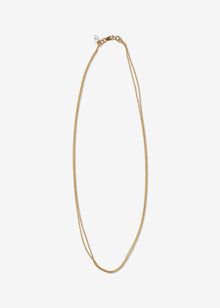 14K Gold Double Strand Cable Link Necklace