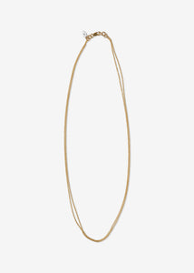 14K Gold Double Strand Cable Link Necklace