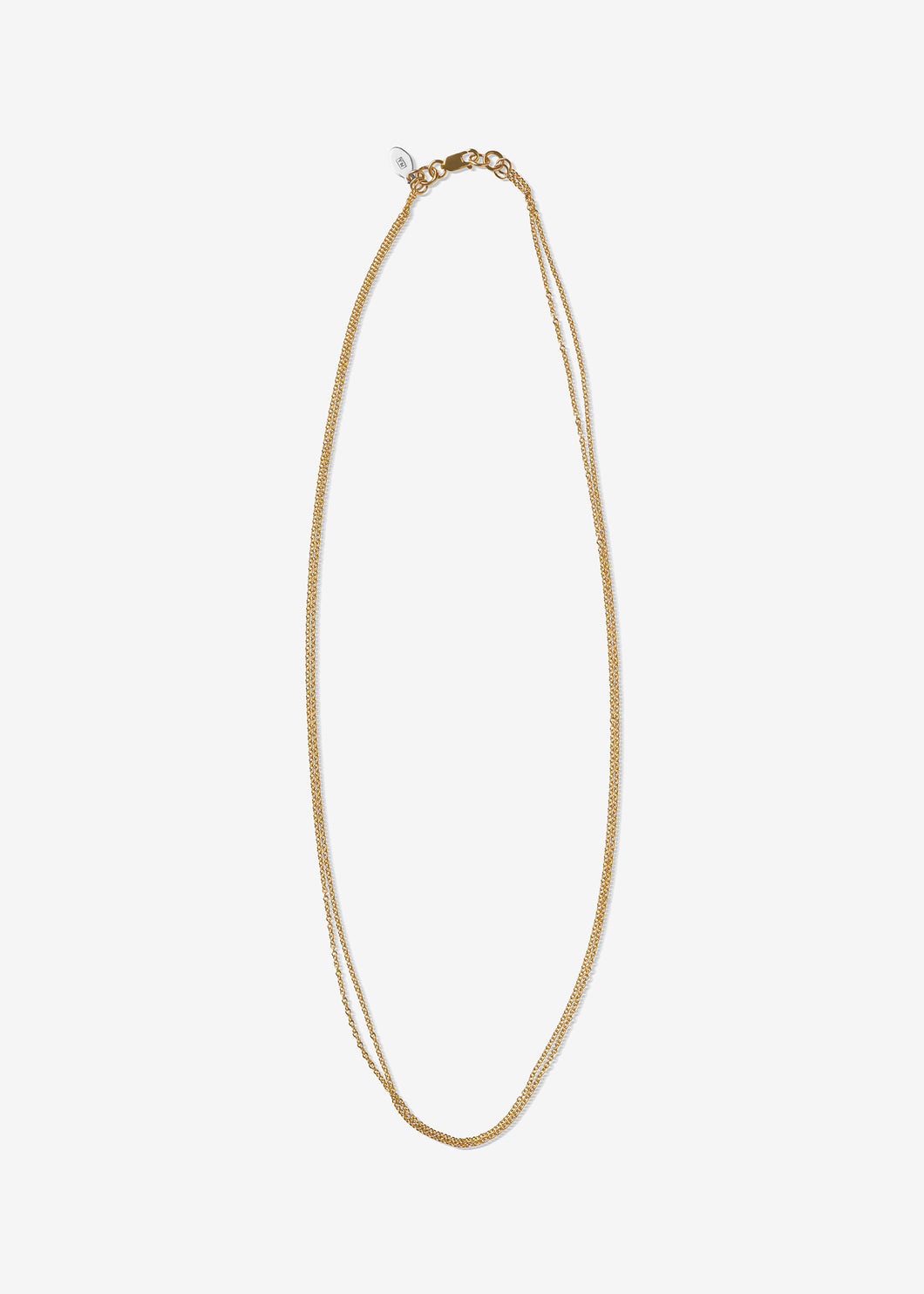 14K Gold Double Strand Cable Link Necklace