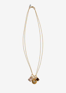 14K Gold Double Strand Cable Link Necklace