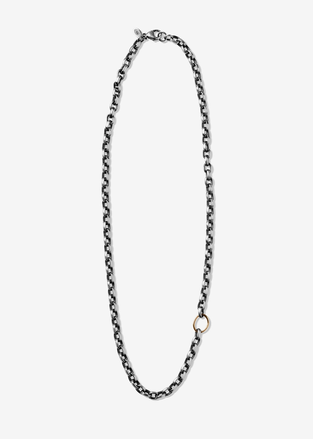 Sterling Silver Chunky Rolo Oval Link Necklace