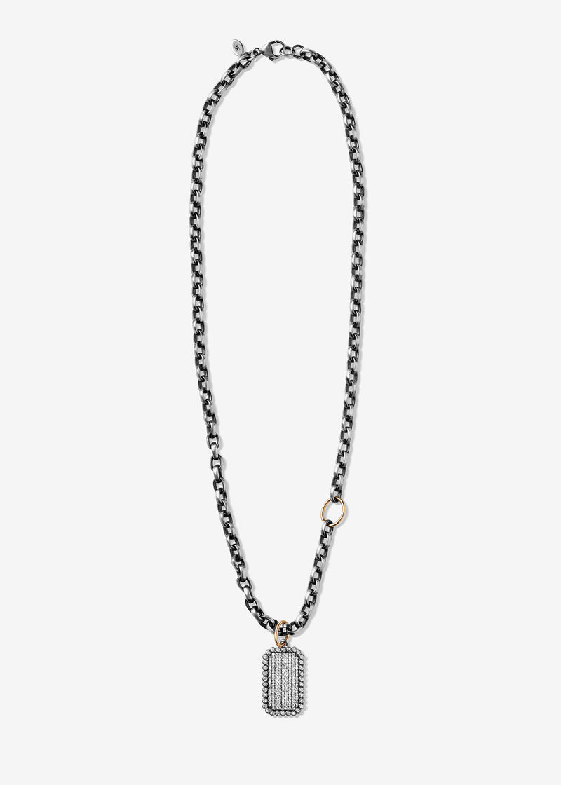 Sterling Silver Chunky Rolo Oval Link Necklace