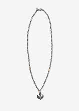 Load image into Gallery viewer, Sterling Silver Rolo Link Necklace with Two 14K Gold Links