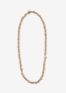 14K Gold Handcrafted Stardust Diamond Disc Necklace