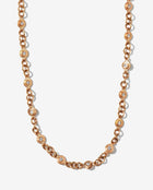 14K Gold Handcrafted Stardust Diamond Disc Necklace