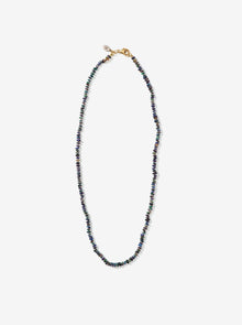 Hand Knotted Australian Black Opal Bead Necklace