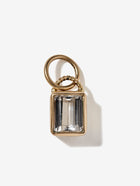 Twisty White Topaz Pendant in 14K Gold