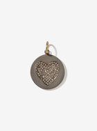 Pavé Diamond Heart Pendant with 14K Gold Jump Ring