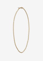14K Gold Chunky Solid Oval Link Necklace