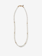 Hand-Strung White Mexican Fire Opal Necklace