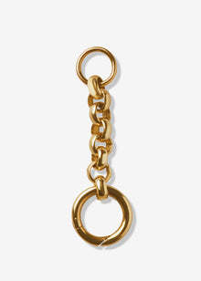 14K Gold Extender Chain with Large Rolo Link and Connector Clasp