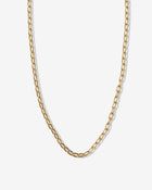 14K Gold Chunky Solid Oval Link Necklace