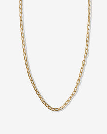 14K Gold Chunky Solid Oval Link Necklace