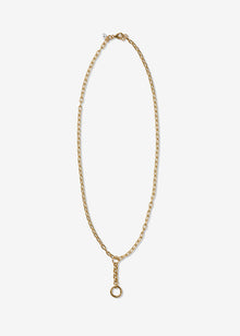 14K Gold Chunky Solid Oval Link Necklace