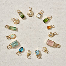 14K Gold Large Disc Stardust Pendant set with Moissanite