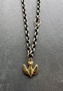 SOARING DOVE PENDANT- GOLD TONE