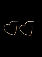 HEART HOOP EARRINGS- GOLD