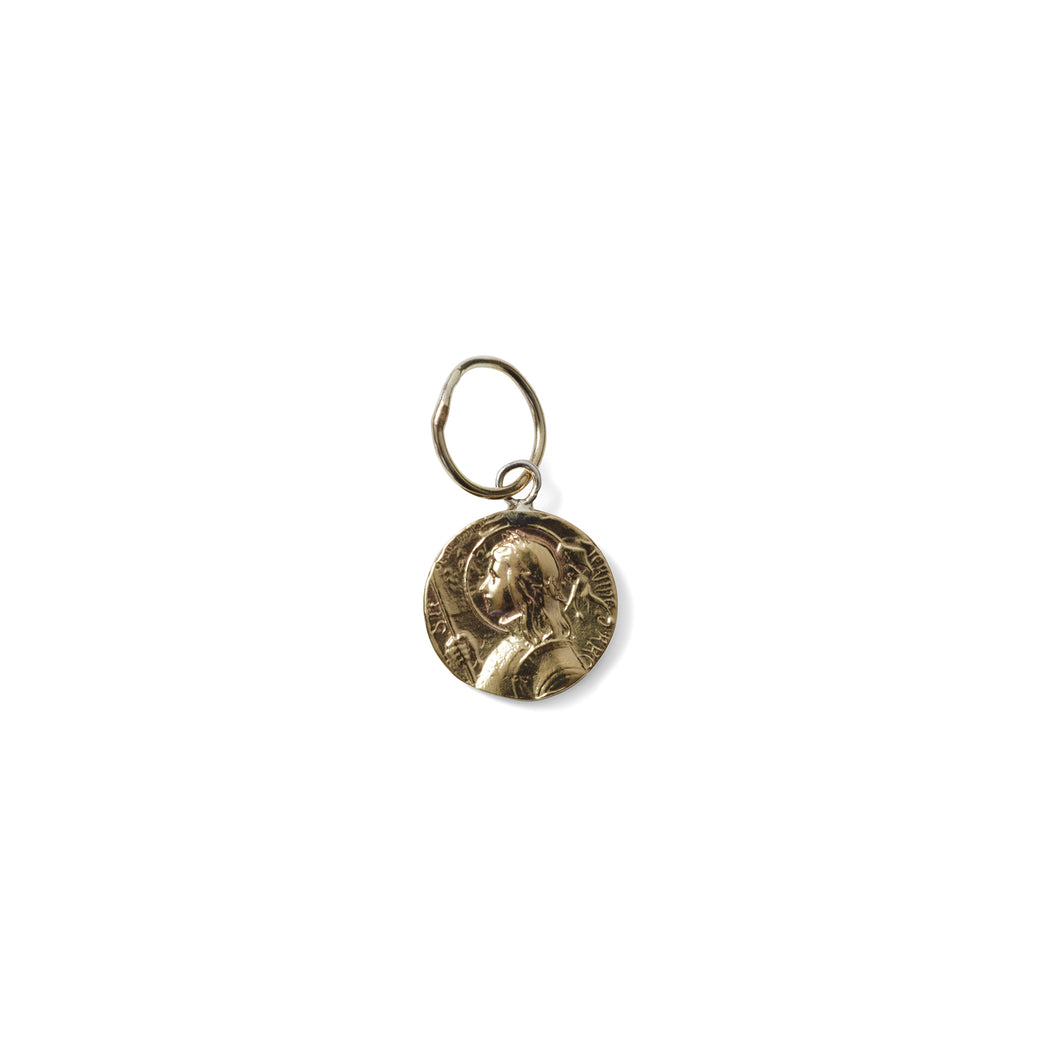 SMALL JOAN OF ARC PENDANT- GOLD TONE