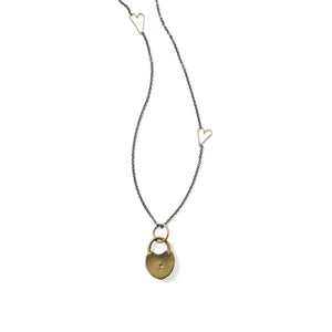 VINTAGE LOCK PENDANT- GOLD TONE
