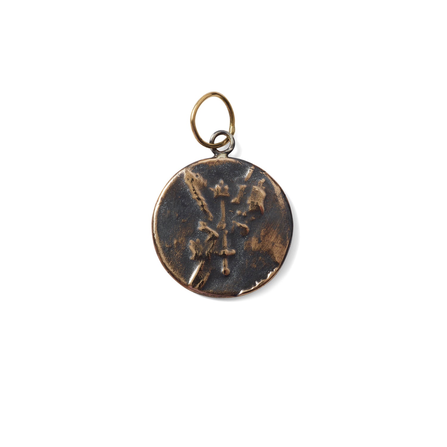EXTRA LARGE JOAN OF ARC PENDANT- BRONZE