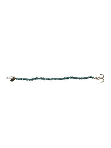 LIGHT BLUE TOURMALINE BRACELET WITH GOLD CLASP