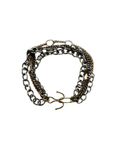 Load image into Gallery viewer, CHUNKY MIXED LINKS BRACELET WITH GOLD OVAL LINKS