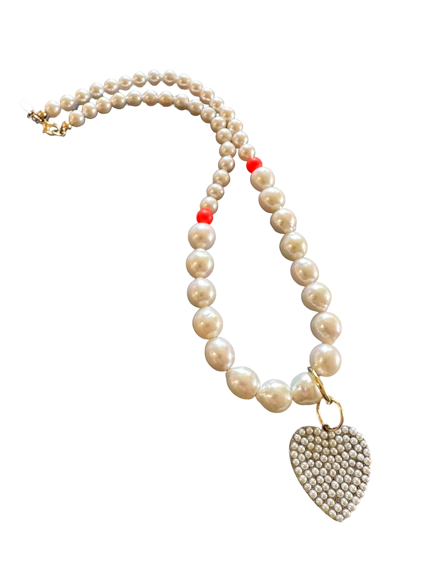 BAROQUE MIXED SIZE PEARL NECKLACE