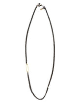 Load image into Gallery viewer, BLACKENED CURB NECKLACE WITH 14K GOLD LINK