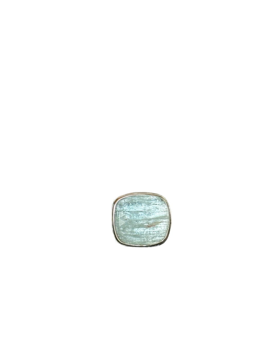 LARGE SQUARE AQUAMARINE RING