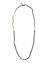 Load image into Gallery viewer, MIXED METAL CURB NECKLACE WITH GOLD LINKS